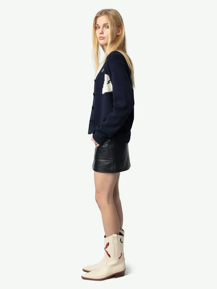 Women Zadig and Voltaire Sweaters and Cardigans Travia Cashmere Cardigan Encre Women Zadig and Voltaire Sweaters and Cardigans Travia Cashmere Cardigan Encre