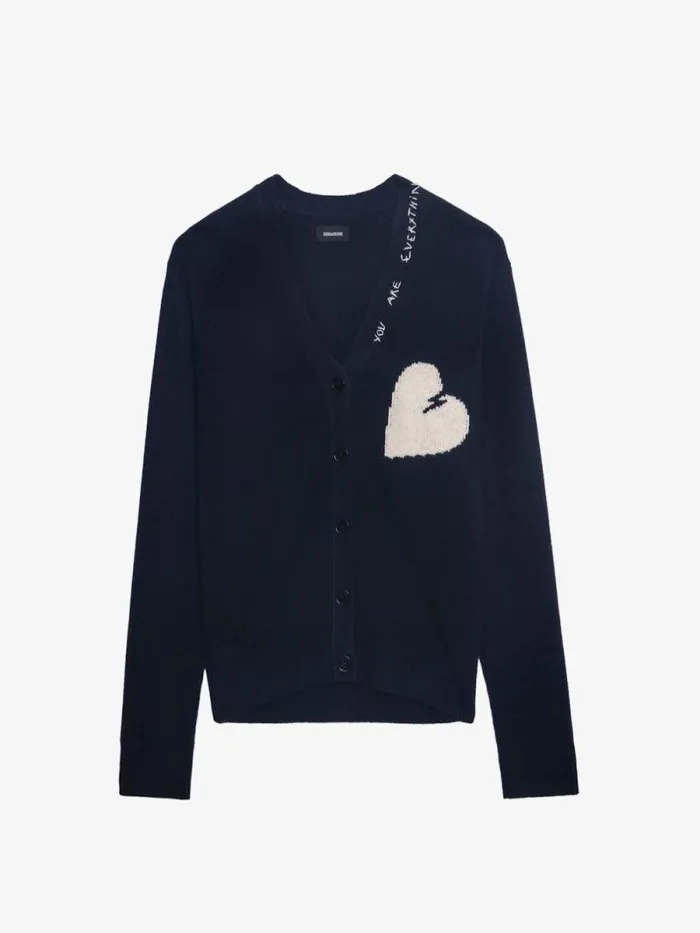 Women Zadig and Voltaire Sweaters and Cardigans Travia Cashmere Cardigan Encre Women Zadig and Voltaire Sweaters and Cardigans Travia Cashmere Cardigan Encre