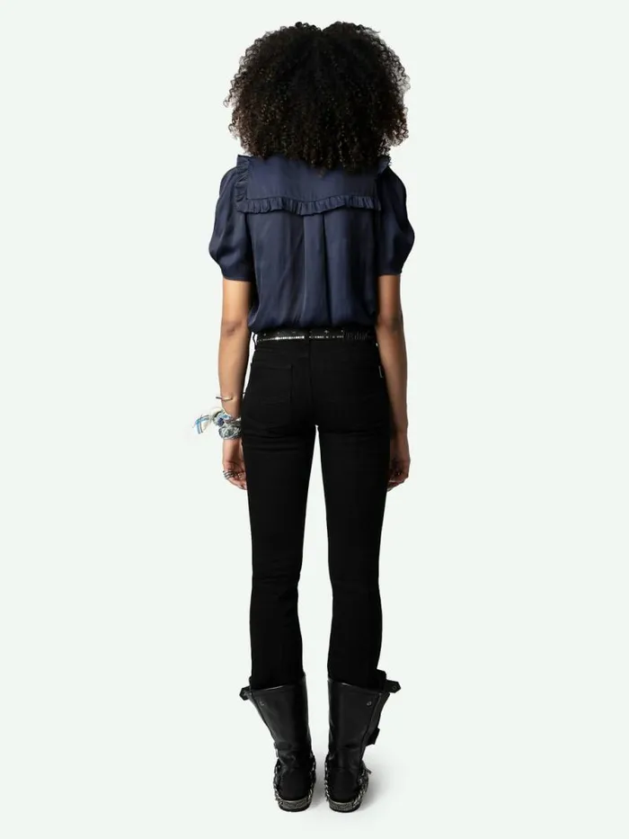 Women Zadig and Voltaire Tops and Shirts Twity Satin Top Sailor Women Zadig and Voltaire Tops and Shirts Twity Satin Top Sailor