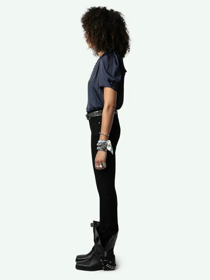 Women Zadig and Voltaire Tops and Shirts Twity Satin Top Sailor Women Zadig and Voltaire Tops and Shirts Twity Satin Top Sailor